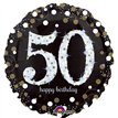 18IN 50TH GOLD SPARKLES FOIL BALLOON