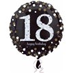 18in 18TH B/DAY GOLD SPARKLES FOIL