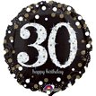 18IN 30TH GOLD SPARKLES FOIL BALLOON