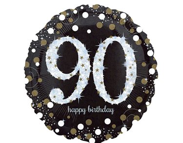 18IN 90TH GOLD SPARKLES FOIL