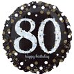 18IN 80TH GOLD SPARKLES FOIL