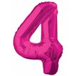 34IN PINK GLITZ NUMERAL 4