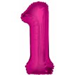 34IN PINK GLITZ NUMERAL 1