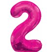 34IN PINK GLITZ NUMERAL 2
