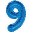 34IN BLUE GLITZ NUMERAL 9