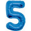 34IN BLUE GLITZ NUMERAL 5