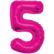 34IN PINK GLITZ NUMERAL 5