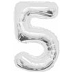 34IN SILVER GLITZ NUMERAL 5