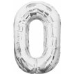 34IN SILVER GLITZ NUMERAL 0