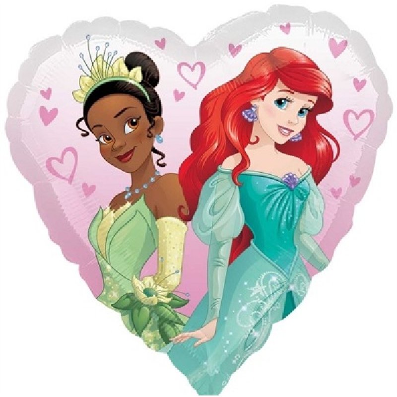 MULTI-PRINCESS HEART 18IN FOIL