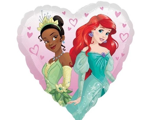 MULTI-PRINCESS HEART 18IN FOIL