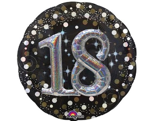 SPARKLING 18TH BIRTHDAY 3D FOIL