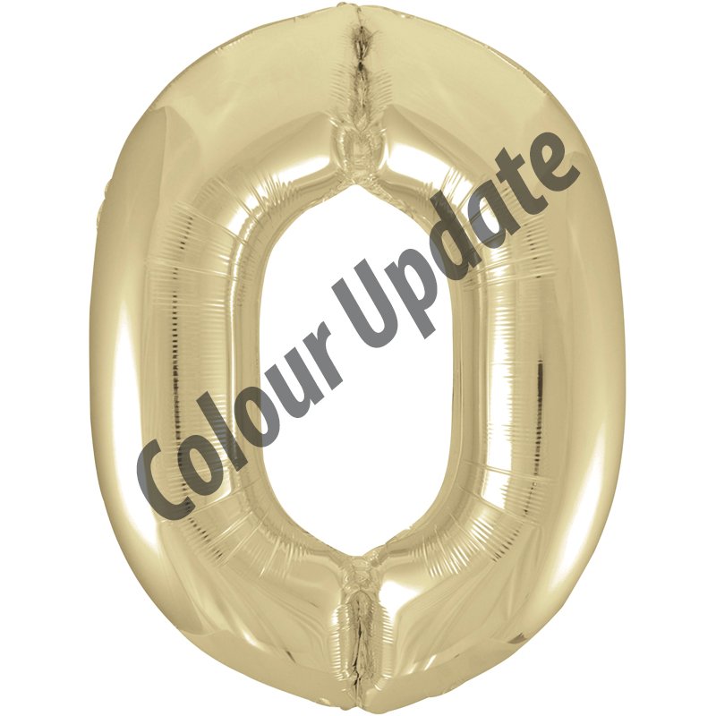 34IN GOLD GLITZ NUMERAL 0