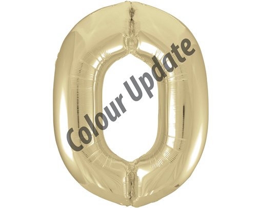 34IN GOLD GLITZ NUMERAL 0