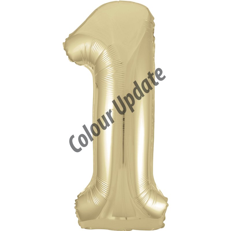34IN GOLD GLITZ NUMERAL 1