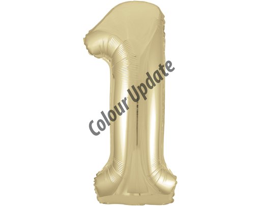 34IN GOLD GLITZ NUMERAL 1
