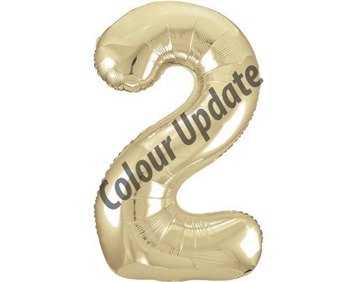 34IN GOLD GLITZ NUMERAL 2