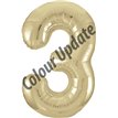 34IN GOLD GLITZ NUMERAL 3