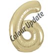 34IN GOLD GLITZ NUMERAL 6