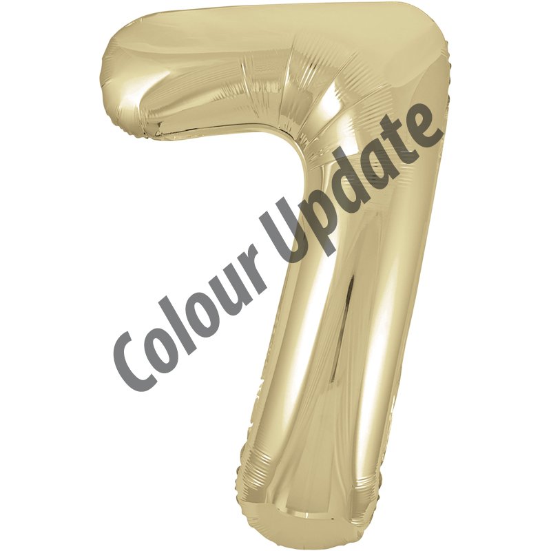 34IN GOLD GLITZ NUMERAL 7