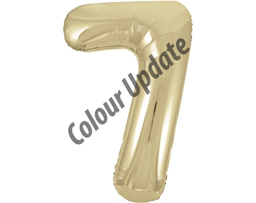 34IN GOLD GLITZ NUMERAL 7