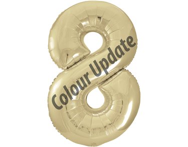 34IN GOLD GLITZ NUMERAL 8