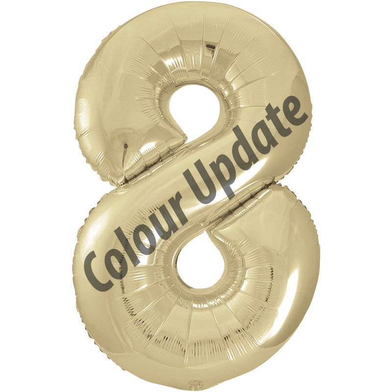 34IN GOLD GLITZ NUMERAL 8