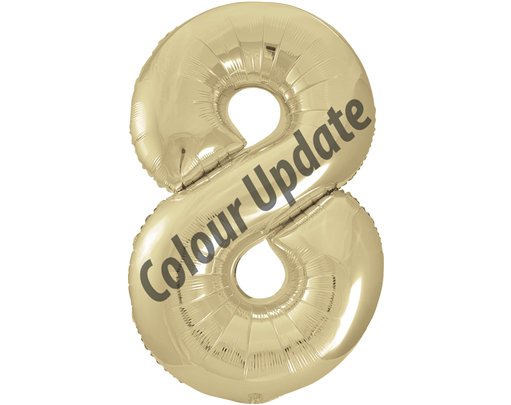 34IN GOLD GLITZ NUMERAL 8