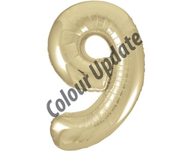 34IN GOLD GLITZ NUMERAL 9