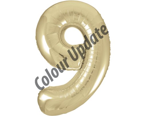 34IN GOLD GLITZ NUMERAL 9