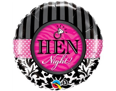 18IN HEN NIGHT DAMASK & STRIPES FOIL