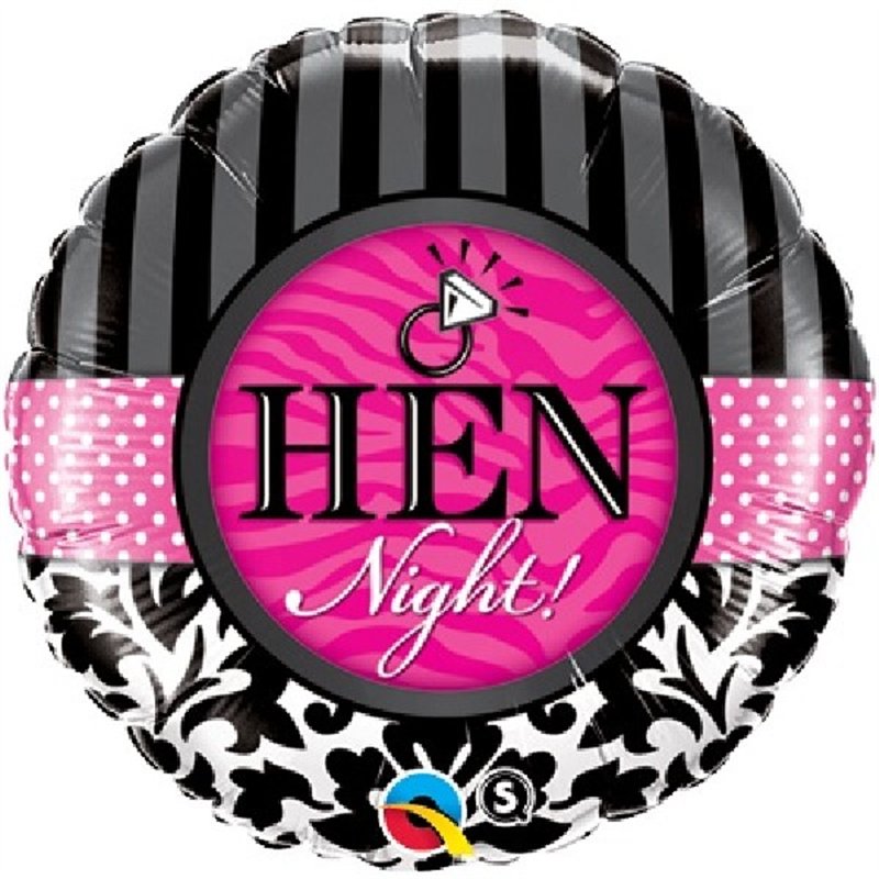 18IN HEN NIGHT DAMASK & STRIPES FOIL