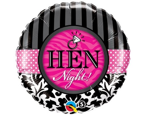 18IN HEN NIGHT DAMASK & STRIPES FOIL