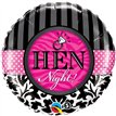 18IN HEN NIGHT DAMASK & STRIPES FOIL