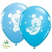 (25) 11IN PALE BLUE & ROBINS EGG MICKEY STARS