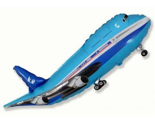 30IN BLUE AEROPLANE SUPERSHAPE