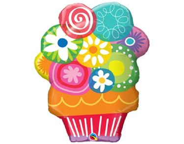34IN FLORAL CIRCLES BOUQUET FOIL SHAPE