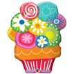 34IN FLORAL CIRCLES BOUQUET FOIL SHAPE