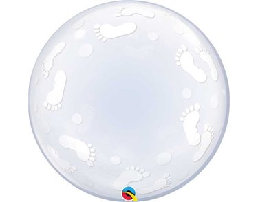 24IN BABY FOOTPRINTS DECO BUBBLE