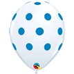 (25) 11IN BLUE BIG POLKA DOTS QUALATEX