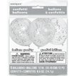 (6) 12IN SILVER CONFETTI CLEAR BALLOONS