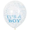 (6) 12IN ITS A BOY CONFETTI BALLOON