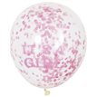 (6) 12IN ITS A GIRL CONFETTI BALLOON