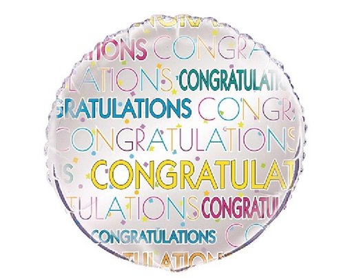 18IN BRIGHT STAR CONGRATS FOIL BALLOON