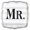 18IN SILVER MR WEDDING SQ FOIL BALLOON