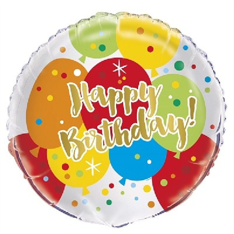 18IN GLITZY GOLD B/DAY FOIL BALLOON
