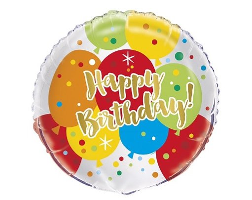 18IN GLITZY GOLD B/DAY FOIL BALLOON