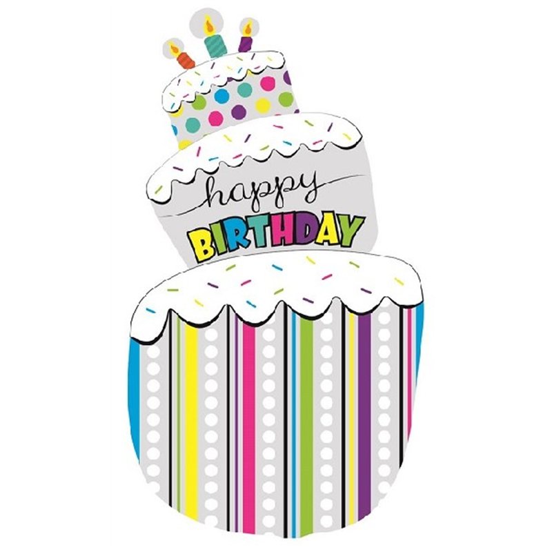 40IN B/DAY CAKE GIANT FOIL BALLOON