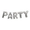 14IN SILVER PARTY LETTER BALLOON KIT