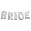 14IN SILVER BRIDE LETTER BALLOON KIT